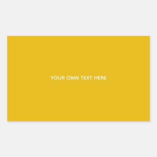 Maak je eigen gele aangepaste ontwerp rechthoekige sticker (Voorkant)
