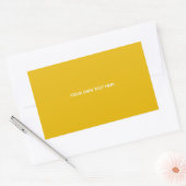 Maak je eigen gele aangepaste ontwerp rechthoekige sticker (Envelop)