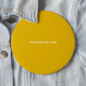 Maak Je Eigen Gele Aangepaste Ontwerp Ronde Button 6,0 Cm (In situ)