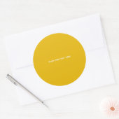 Maak je eigen gele aangepaste ontwerp ronde sticker (Envelop)