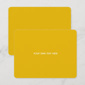 Maak je eigen gele aangepaste ontwerp save the date (Voorkant / Achterkant)