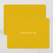 Maak je eigen gele aangepaste ontwerp save the date (Voorkant / Achterkant)