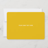 Maak je eigen gele aangepaste ontwerp save the date (Voorkant)
