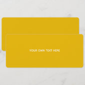 Maak je eigen gele aangepaste ontwerp save the date (Voorkant / Achterkant)