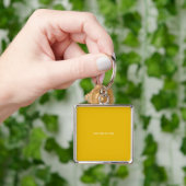 Maak je eigen gele aangepaste ontwerp sleutelhanger (Hand)