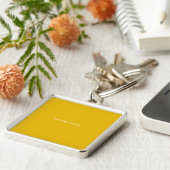 Maak je eigen gele aangepaste ontwerp sleutelhanger (Zijkant)