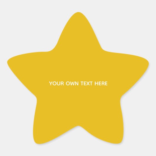 Maak je eigen gele aangepaste ontwerp ster sticker (Voorkant)