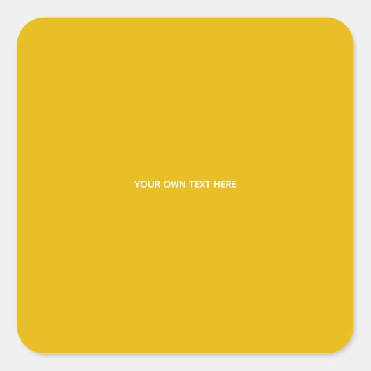 Maak je eigen gele aangepaste ontwerp vierkante sticker (Voorkant)