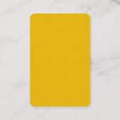 Maak Je Eigen Gele Aangepaste Ontwerp Visitekaartje (Achterkant)