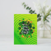 Maak je eigen geluk! Briefkaart (Staand voorkant)