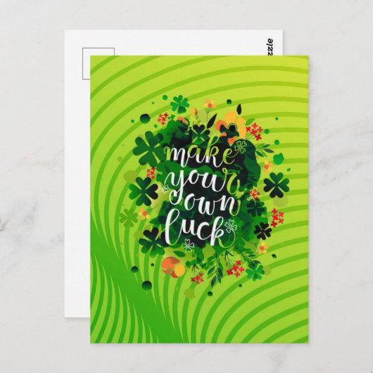 Maak je eigen geluk! Briefkaart (Voorkant / Achterkant)