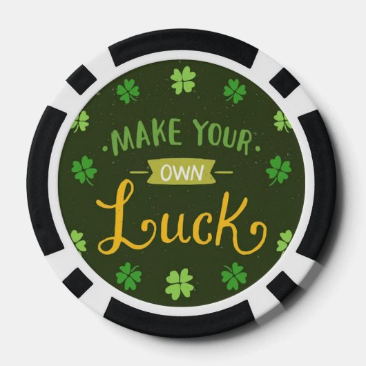 Maak je eigen geluk poker chip (Achterkant)