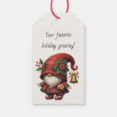 Maak Je Eigen Gelukkig Kerst Plaid Kabouter Cadeaulabel (Achterkant)
