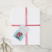 Maak je eigen gelukkige pepermunt Kerstgnome Cadeaulabel (Met Touw)