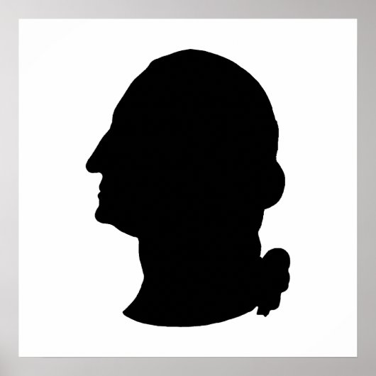 Maak je eigen George Washington Silhouette Poster (Voorkant)