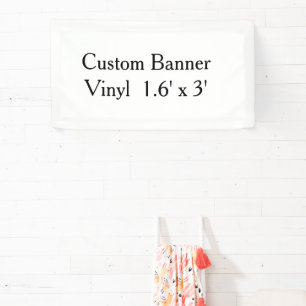 maak je eigen gepersonaliseerde 1.6' x 3' vinyl bi spandoek
