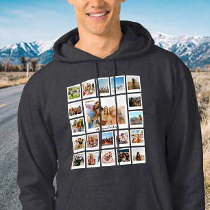 Maak Je Eigen Gepersonaliseerde 20 Foto Collage Hoodie