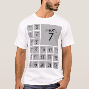 Maak je eigen gepersonaliseerde 22 FOTO COLLAGE T-shirt