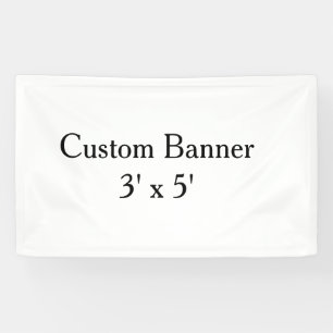 maak je eigen gepersonaliseerde aangepaste 3' x 5' spandoek
