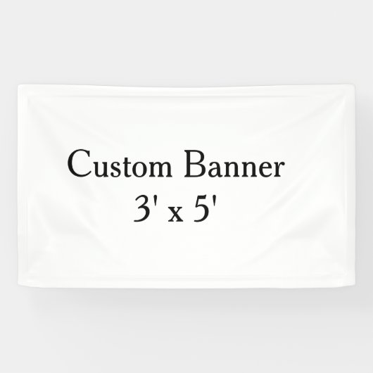 maak je eigen gepersonaliseerde aangepaste 3' x 5' spandoek (Horizontaal)