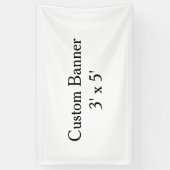 maak je eigen gepersonaliseerde aangepaste 3' x 5' spandoek (Verticaal)