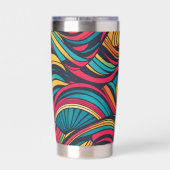 Maak je eigen gepersonaliseerde abstracte patroon geïsoleerde drinkbeker (Achterkant)