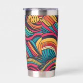 Maak je eigen gepersonaliseerde abstracte patroon geïsoleerde drinkbeker (Rechts)