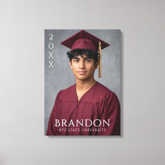 Maak je eigen gepersonaliseerde afstudeerfoto  canvas afdruk