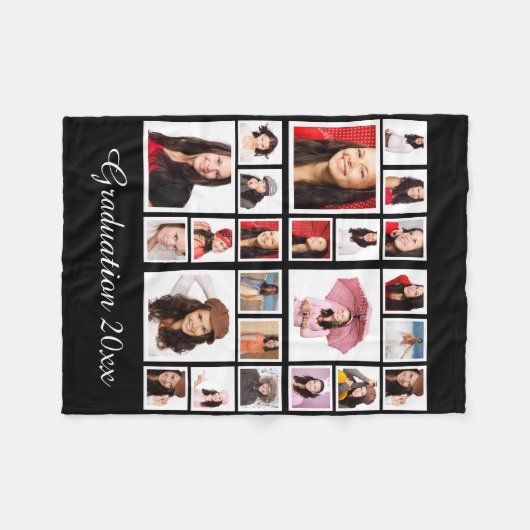 Maak je eigen gepersonaliseerde Afstuderen Fleece Deken (Voorkant (Horizontaal))