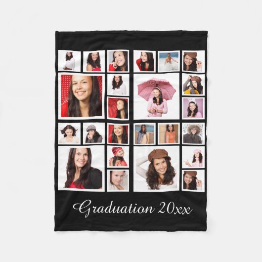 Maak je eigen gepersonaliseerde Afstuderen Fleece Deken (Voorkant)