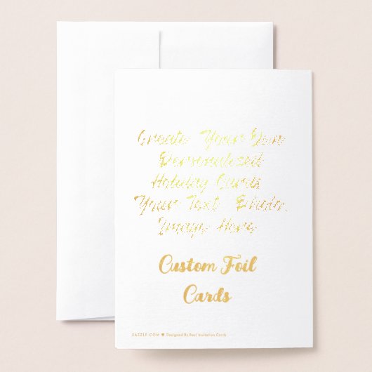 Maak Je Eigen Gepersonaliseerde Custom Folie Kaart (Met envelop)