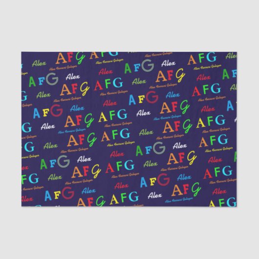 Maak je eigen gepersonaliseerde en kleurrijke tissuepapier (Voorkant)