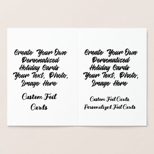 Maak Je Eigen Gepersonaliseerde Foliekaarten Folie Kaarten (Binnen)