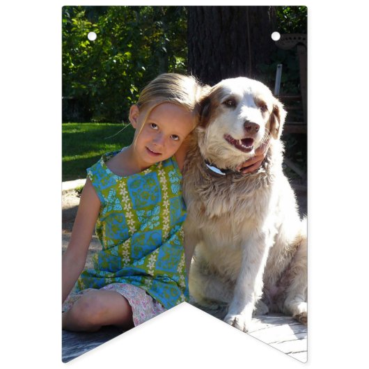 Maak je eigen gepersonaliseerde fototemplate verja vlaggetjes (Eerste vlag)