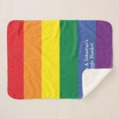 Maak je eigen gepersonaliseerde Gay Pride Rainbow Sherpa Deken (Voorkant (horizontaal))