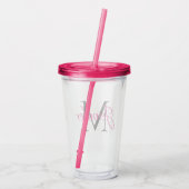 Maak Je Eigen Gepersonaliseerde Monogram Acryl Drinkbeker (Achterkant)