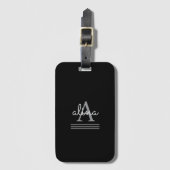 Maak Je Eigen Gepersonaliseerde Monogram Bagagelabel (Voorkant (verticaal))
