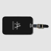 Maak Je Eigen Gepersonaliseerde Monogram Bagagelabel (Voorkant (horizontaal))