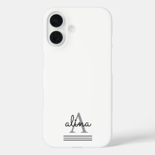 Maak Je Eigen Gepersonaliseerde Monogram iPhone 16 Hoesje