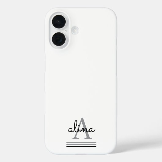 Maak Je Eigen Gepersonaliseerde Monogram Case-Mate iPhone Case (Achterkant)