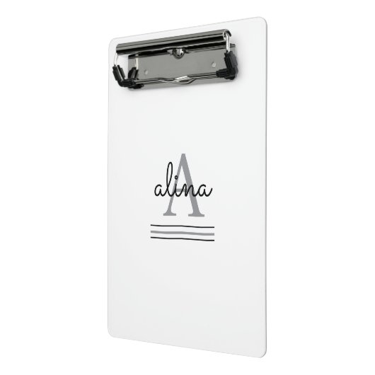 Maak Je Eigen Gepersonaliseerde Monogram Mini Klembord (Angled2)