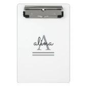 Maak Je Eigen Gepersonaliseerde Monogram Mini Klembord (Voorkant)
