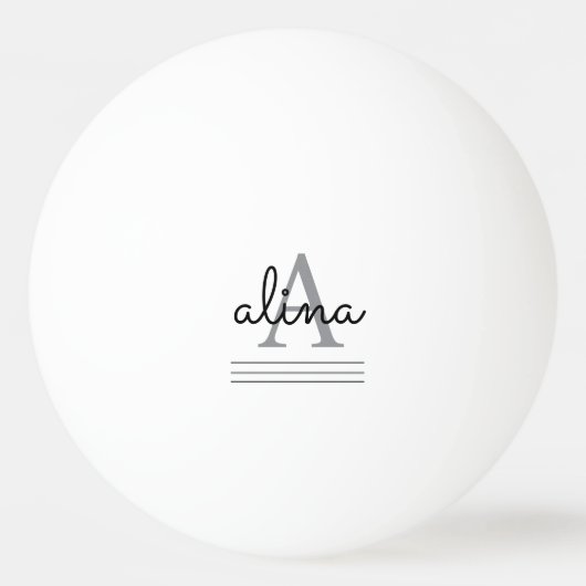 Maak Je Eigen Gepersonaliseerde Monogram Pingpongbal (Voorkant)