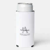 Maak Je Eigen Gepersonaliseerde Monogram Seltzer Blikjeskoeler (Seltzer Voorkant)