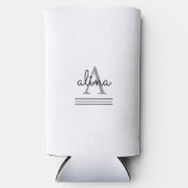 Maak Je Eigen Gepersonaliseerde Monogram Seltzer Blikjeskoeler (Voorkant)