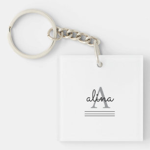 Maak Je Eigen Gepersonaliseerde Monogram Sleutelhanger
