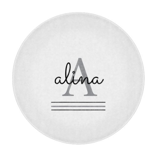 Maak Je Eigen Gepersonaliseerde Monogram Snijplank (Voorkant)