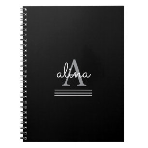 Maak Je Eigen Gepersonaliseerde Monogram Spiraal F Notitieboek