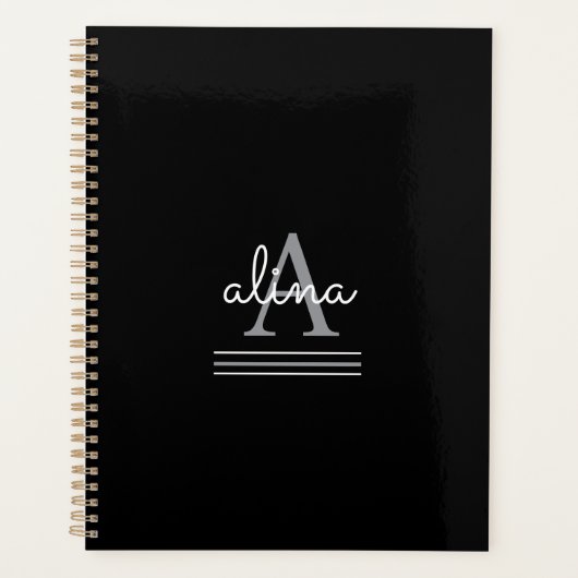 Maak Je Eigen Gepersonaliseerde Monogram Spiraal Planner (Voorkant)