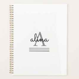 Maak Je Eigen Gepersonaliseerde Monogram Spiraal Planner